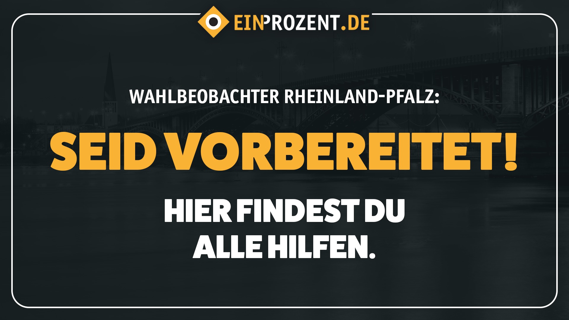 Rheinland-Pfalz: Heute noch Wahlbeobachter werden!